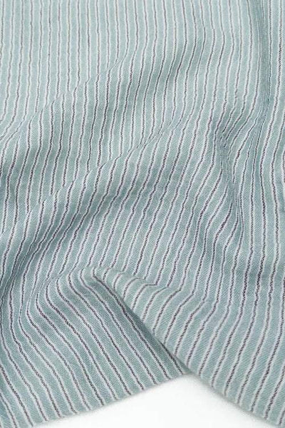 Stripe Organic Double Gauze Vintage Green / Brown