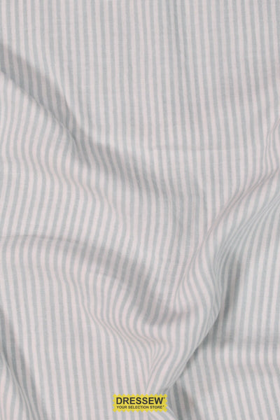 Stripe Organic Double Gauze White / Denim