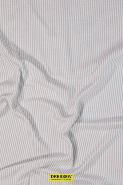 Stripe Organic Double Gauze White / Denim