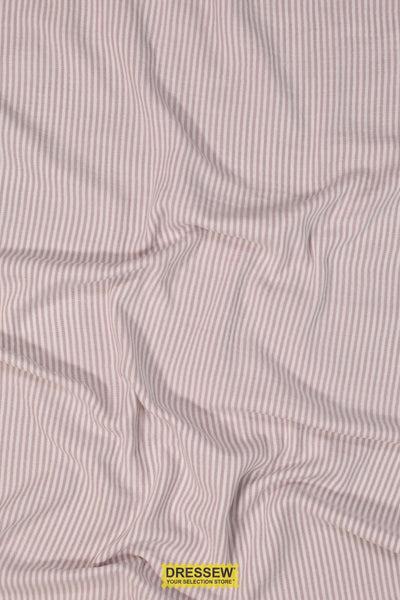 Stripe Organic Double Gauze White / Lilac