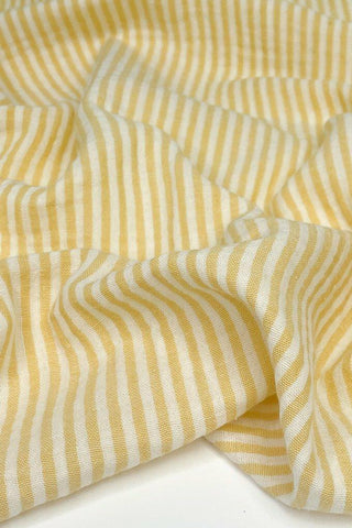 Stripe Organic Double Gauze Yellow / White