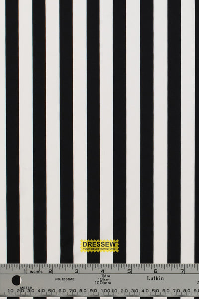 Stripes Lycra Black / White