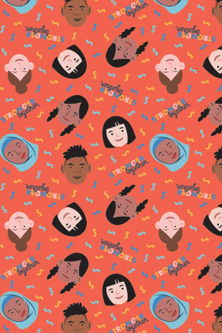 Stronger Together Faces Red