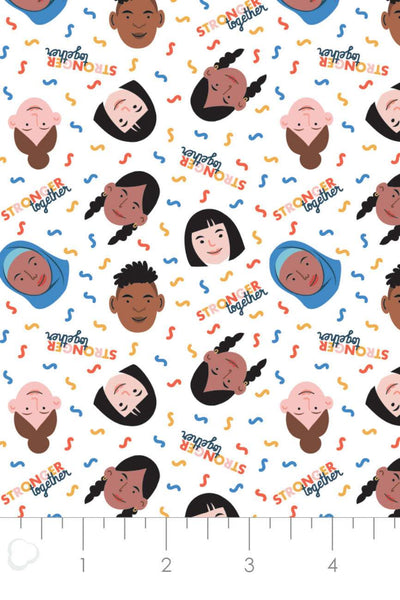 Stronger Together Faces White