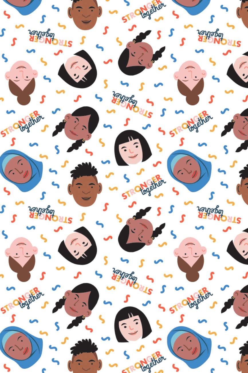 Stronger Together Faces White