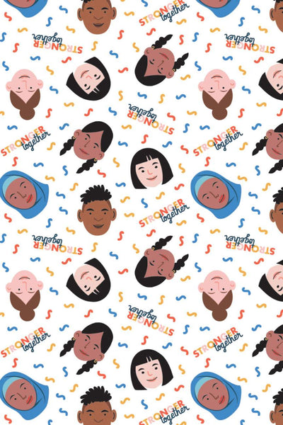 Stronger Together Faces White