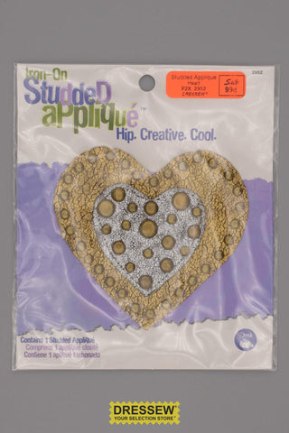 Studded Applique Heart