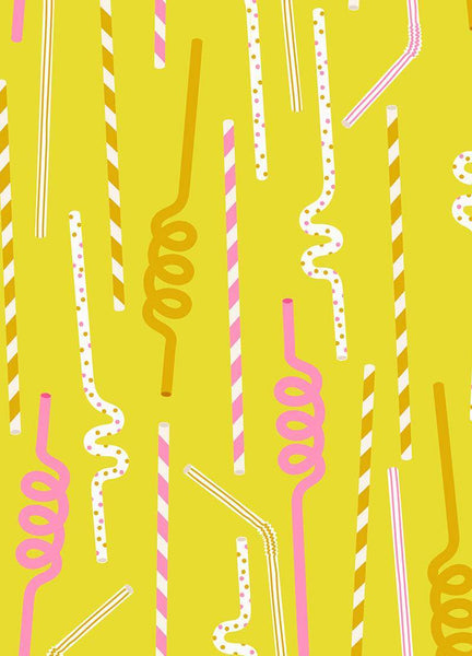 Sugar Cone Novelty Straws By Kimberly Kight Of Ruby Star Society For Moda Citron