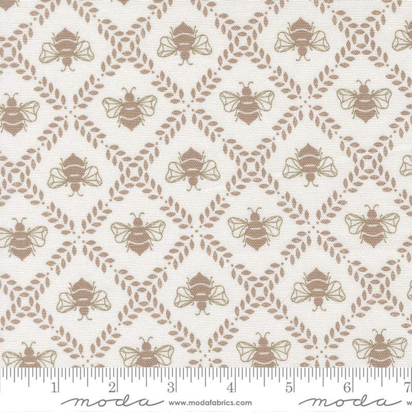 Sun Drenched Canvas Gathering Honey By Sweetfire Road For Moda Cloud / Stone