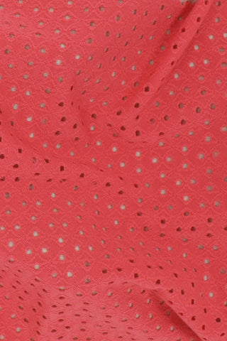 Sunset Eyelet Jersey Dark Coral