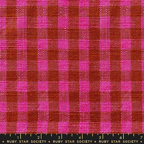 Sunshine Toweling Small Checker By Alexia Abegg Of Ruby Star Society For Moda Hot Pink