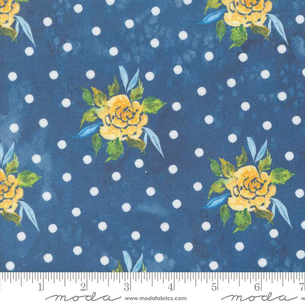 Sunshine and Blue Skies Canvas Rosey Dots By Create Joy Project For Moda Lake