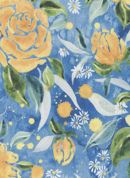 Sunshine and Blue Skies Rose Upon Rows By Create Joy Project For Moda Bluebell