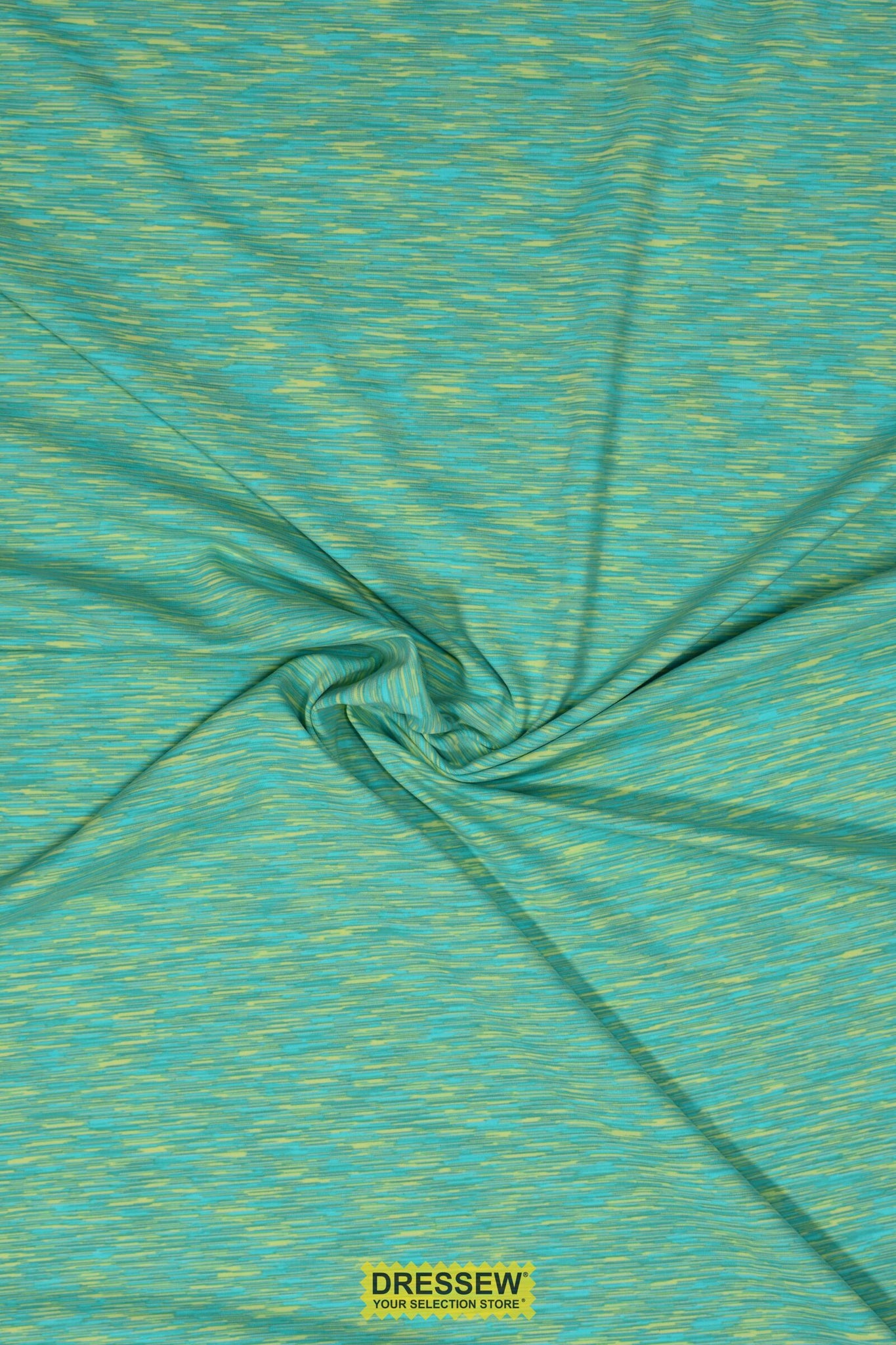 Supplex Space Dye Jersey Turquoise / Citrus