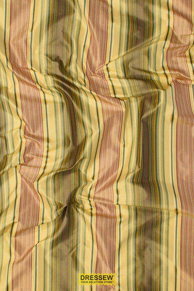 Sussex Stripe Silk Taffeta Yellow / Green