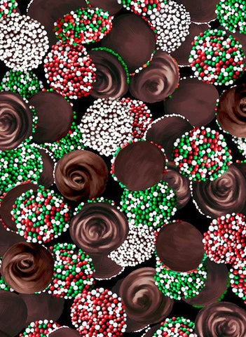 Sweet Holidays Chocolate Nonpareils By Kanvas Studio For Benartex Digital Multi