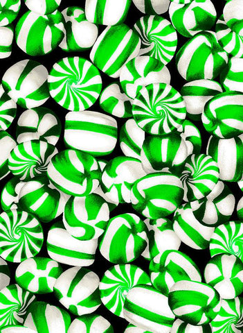 Sweet Holidays Peppermints By Kanvas Studio For Benartex Digital Green