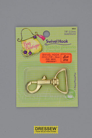 Swivel Hook 22mm (7/8") Gold