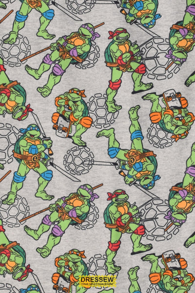 TMNT Flannelette Grey / Green