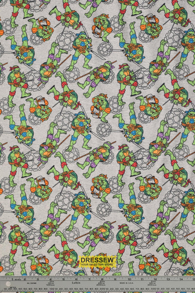 TMNT Flannelette Grey / Green