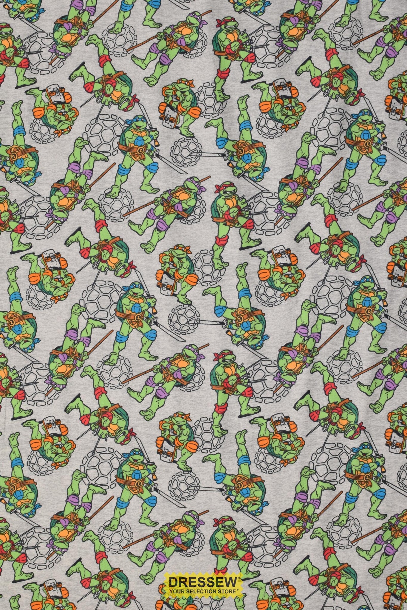 TMNT Flannelette Grey / Green