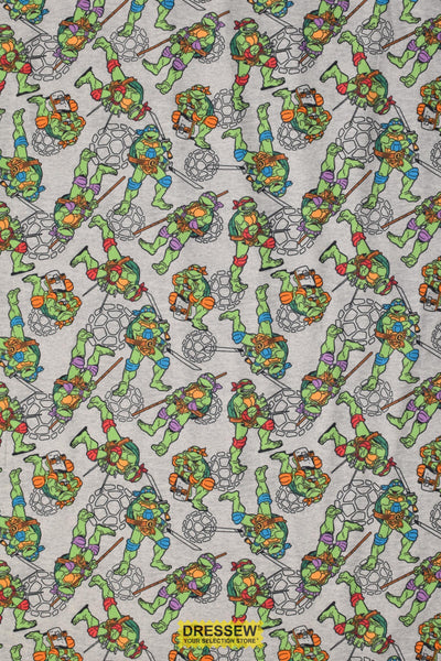 TMNT Flannelette Grey / Green