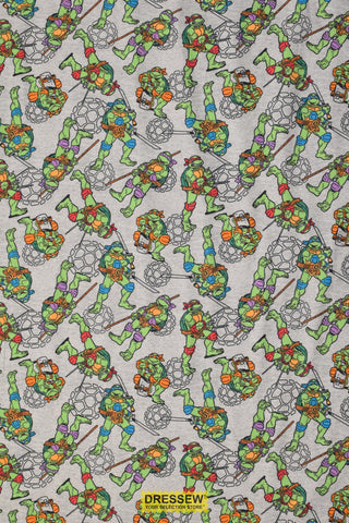 TMNT Flannelette Grey / Green