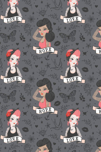 Tattoo Parlour Tattoo Girls Charcoal