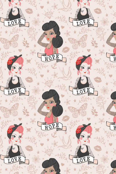 Tattoo Parlour Tattoo Girls Light Peach