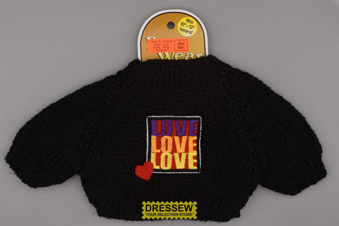 Teddy Bear Sweater Black / Love