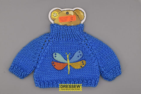 Teddy Bear Sweater Blue / Dragonfly
