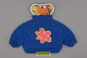 Teddy Bear Sweater Blue Floral
