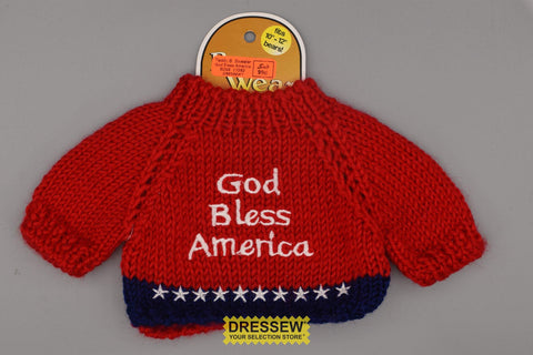 Teddy Bear Sweater God Bless America