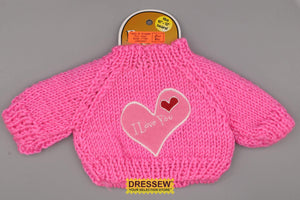 Teddy Bear Sweater Pink / Heart
