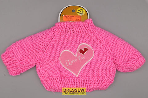 Teddy Bear Sweater Pink / Heart