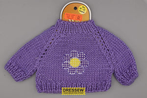 Teddy Bear Sweater Purple / Daisy