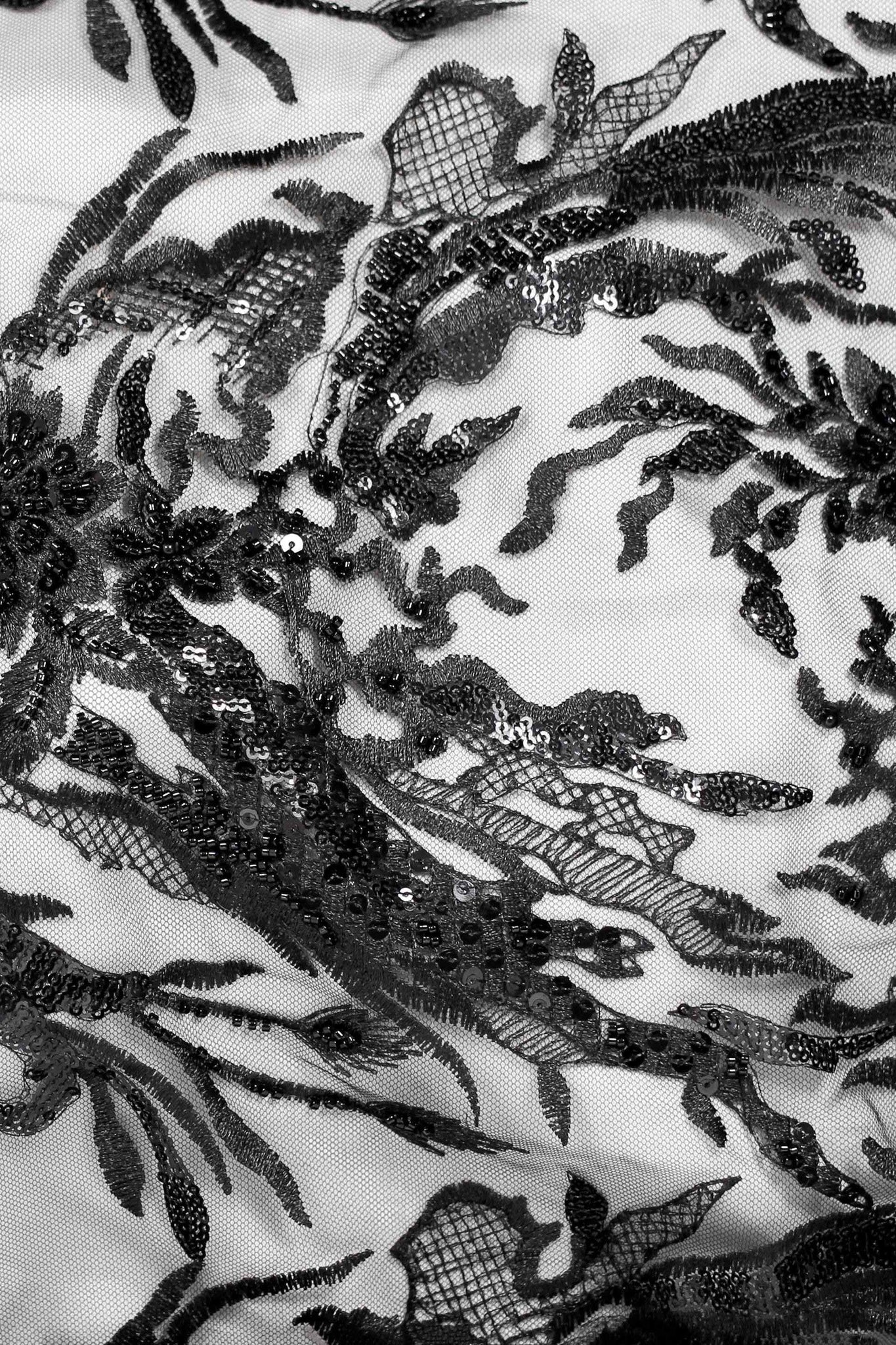 Teodora Sequin & Bead Mesh Black