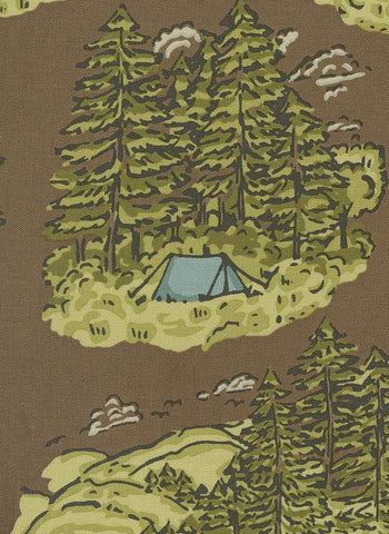 The Great Outdoors Vintage Camping Landscape By Stacy Iest Hsu For Moda Soil