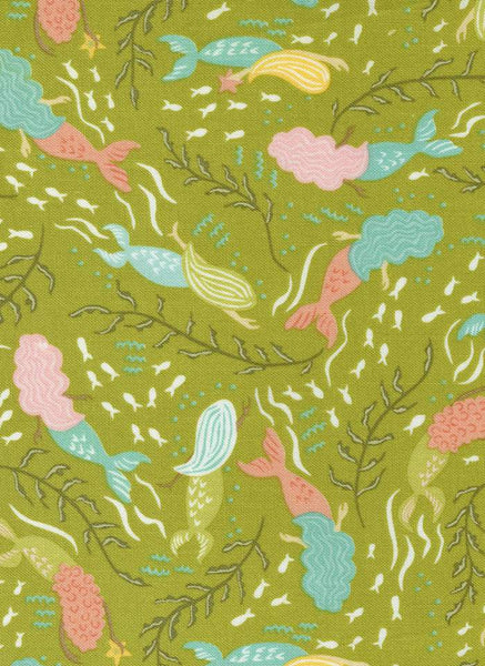 The Sea And Me Mermaid Dance By Stacy Iest Hsu For Moda Kelp