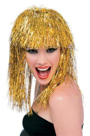 Tinsel Wig Gold