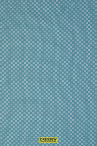 Tiny Floral Flannelette Light Turquoise / White