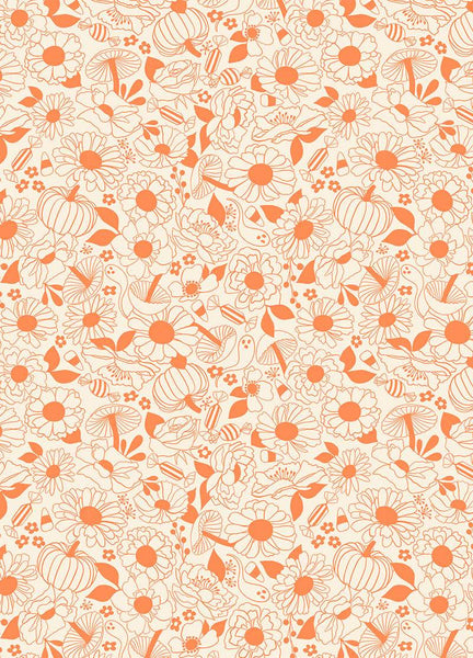 Tiny Frights Halloween Floral By Ruby Star Society For Moda Pumpkin