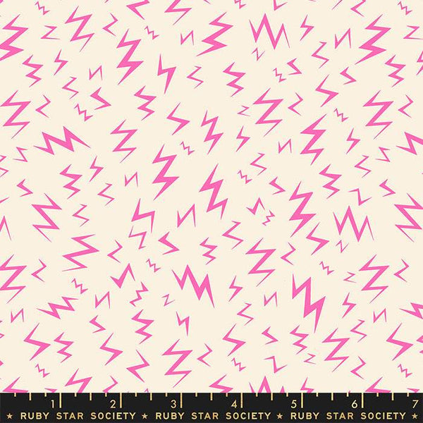 Tiny Frights Lightning By Ruby Star Society For Moda Neon Pink
