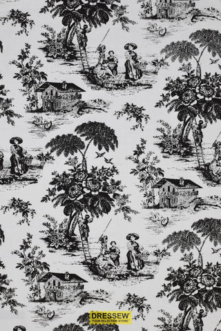 Toile Canvas Print Black / White