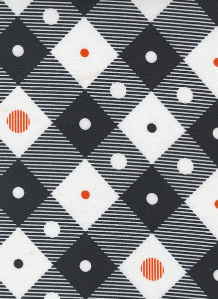 Too Cute To Spook Ghastly Gingham By Me & My Sister For Moda Black Cat