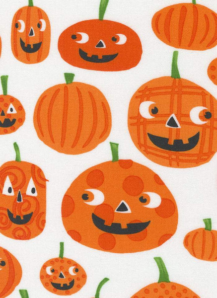 Too Cute To Spook Jack O'Lanterns By Me & My Sister For Moda White Ghost