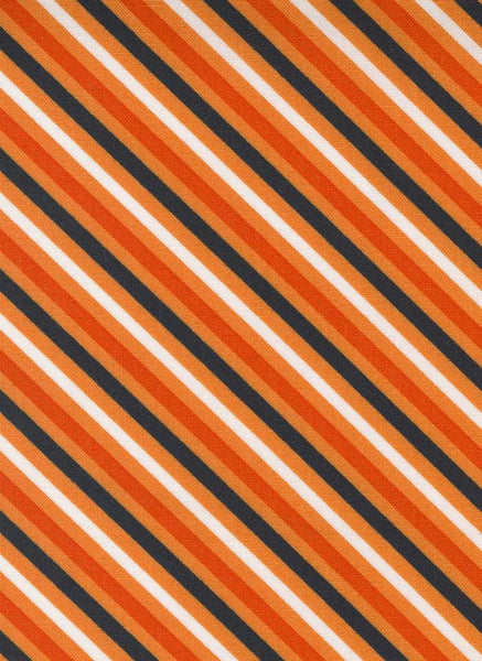 Too Cute To Spook Spooky Stripe By Me & My Sister For Moda Orange Pumpkin