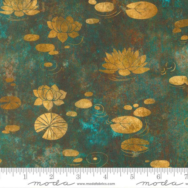 Tranquil Patina Drifting Waters By Debbie Maddy For Moda Teal