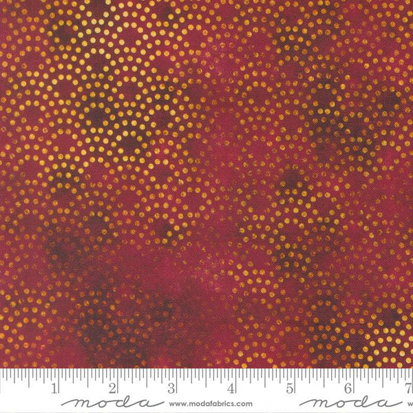 Tranquil Patina Drishti Dot By Debbie Maddy For Moda Burgundy