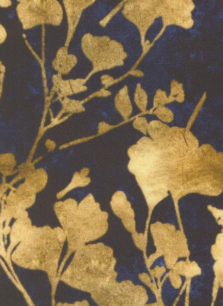 Tranquil Patina Ginkgo Glow By Debbie Maddy For Moda Midnight